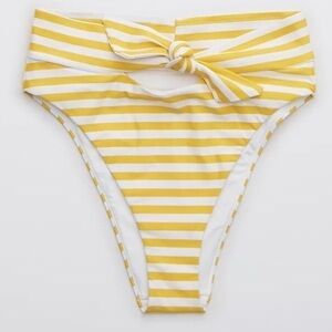Aerie Cut Out Tie High Cut Cheeky Bikini BOTTOM ONLY